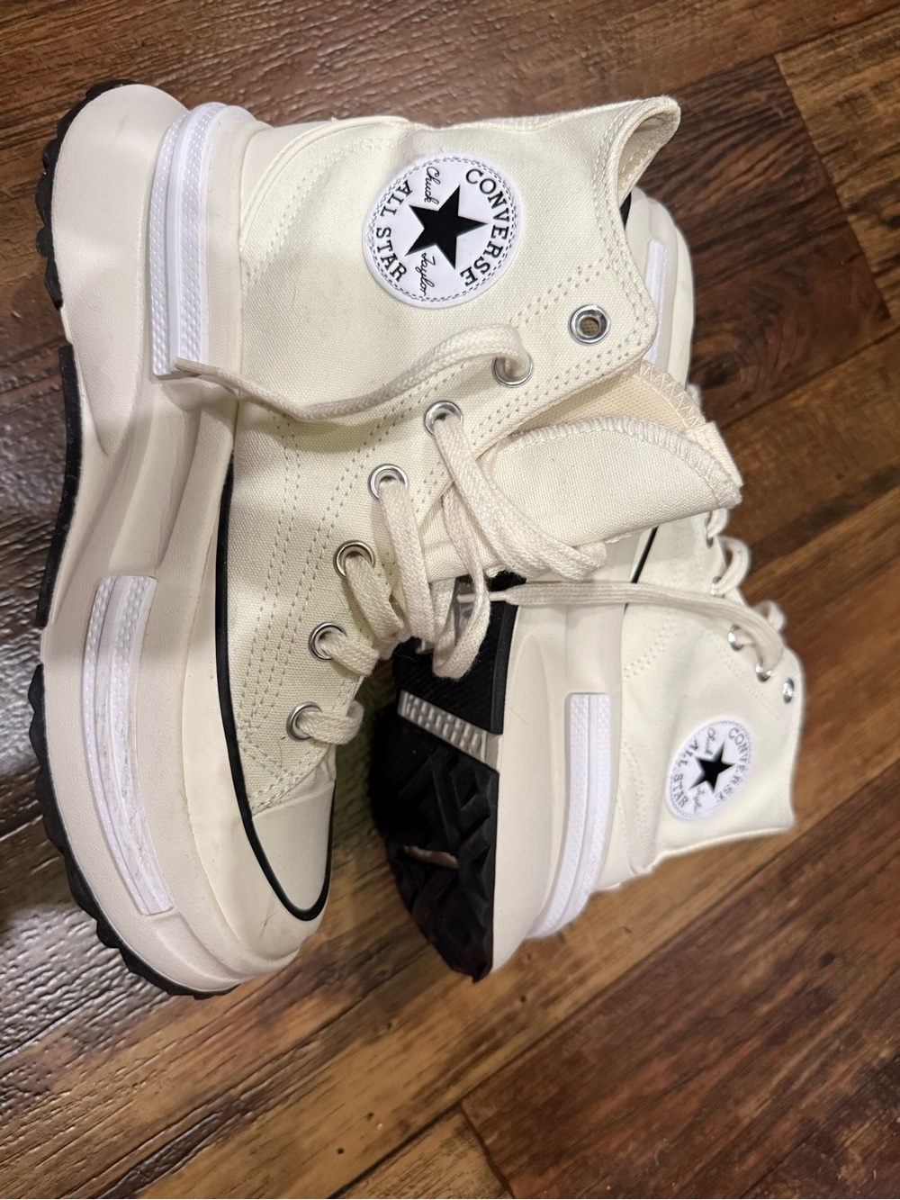 Converse Kids Cream High Top Platform Sneakers